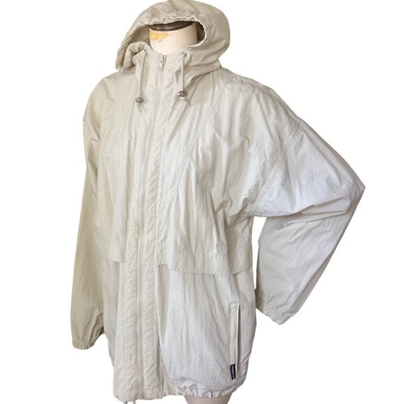 VTG Members Only Windbreaker Jacket M Full Zip Hooded Pockets Drawstring 84B - Picture 6 of 11